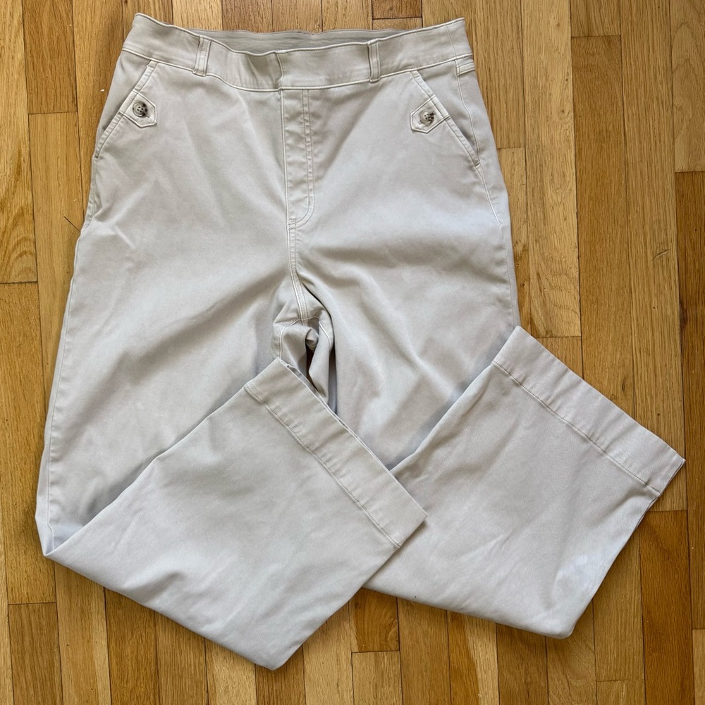 SPANX wide leg crop Light Beige Chino Trousers